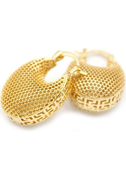 Telkari Halka Küpe - Altın