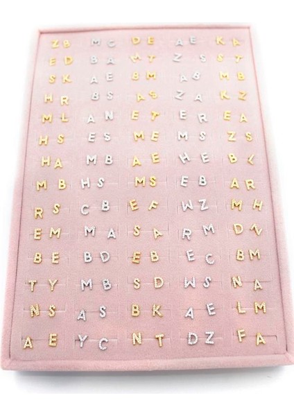 140'LI Standlı Harf Tragus Küpe - Çok Renkli