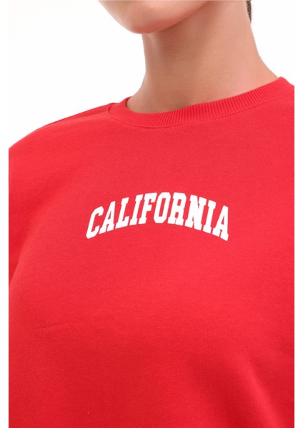 Wl 16KUTAN BTS799 5pr Kırmızı Kadın Sweatshirt