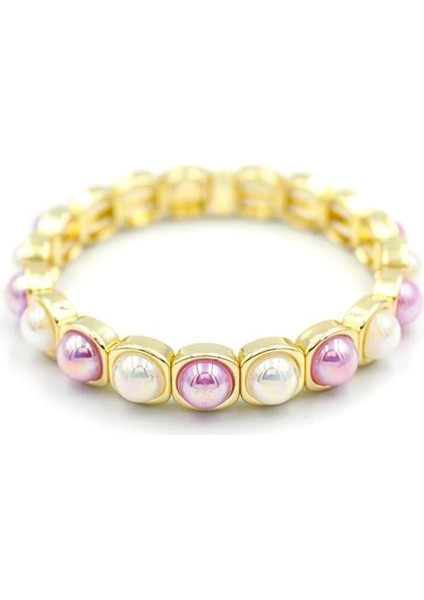 Lastikli Taşlı Bileklik - Çok Renkli