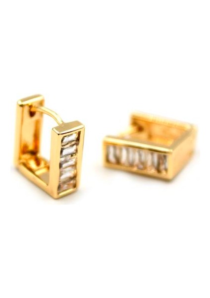 Baget Taşlı Küpe - Altın fiyatları