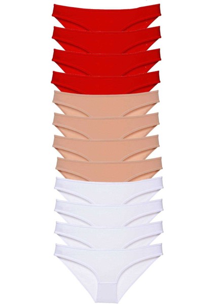 12 Adet Süper Eko Set Likralı Kadın Slip Külot 508