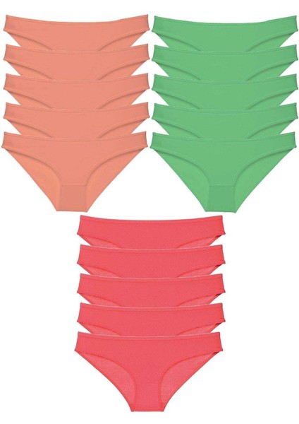 15 Adet Süper Eko Set Likralı Kadın Slip Külot 536