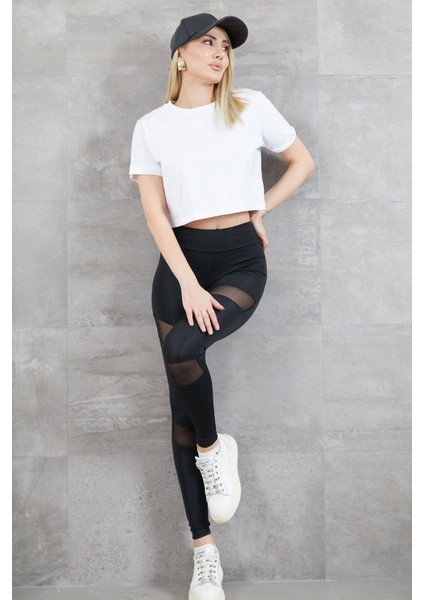 Kadın Tül Detaylı Tayt fiyatları