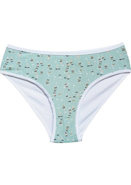 Pamuklu Geniş Kenarlı Likralı Desenli Bato Kadın Külot 10'lu Paket indirimleri