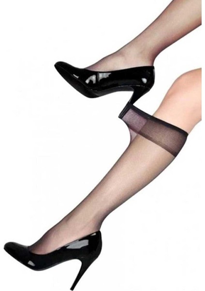 6 Adet Fit Dizaltı Çorap 15 Denye 500 Siyah fiyatları