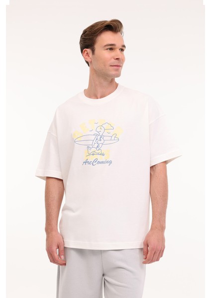 Better Days Tee Ekru Erkek Kısa Kol T-Shirt