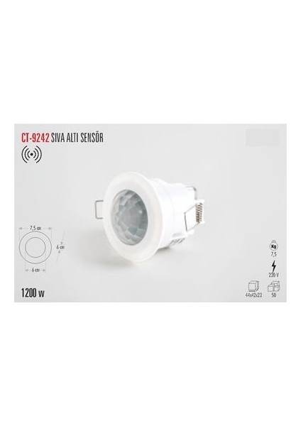 CT-9242 360 Derece Sıva Altı Hareket Algılayıcı Sensör fiyatları