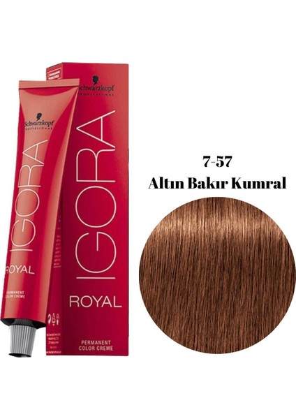 Royal Saç Boyası 7-57 Kumral Altın Bakır 60 Ml indirimleri