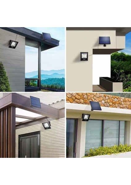 CT-4649 Solar Led 200W Platinium 6400K Beyaz Işık Kumandalı Projektör Güneş Enerjili