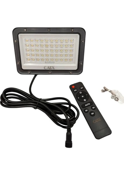 CT-4649 Solar Led 200W Platinium 6400K Beyaz Işık Kumandalı Projektör Güneş Enerjili