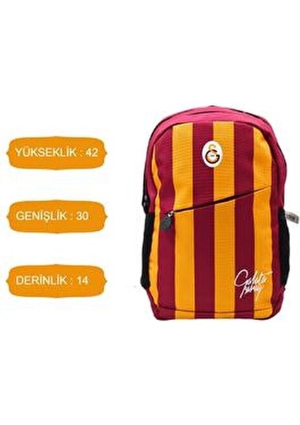 3 Bölmeli Çubuklu Forma Okul Sırt Çantası 36x26 cm Kırmızı Renkli Öğrenci Çantası indirimleri