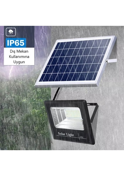 CT-4648 100W Kumandalı Güneş Enerjili Solar LED Projektör Beyaz Işık (6500K)