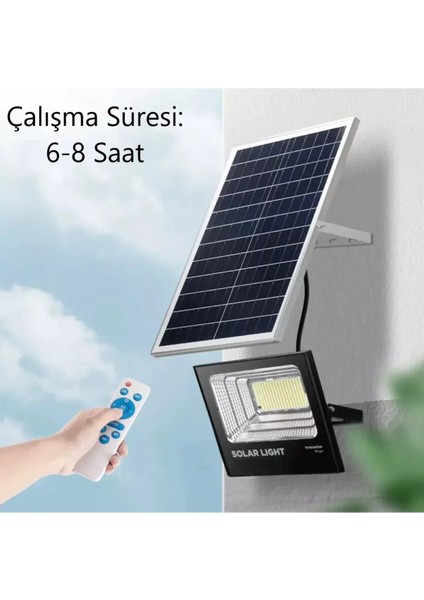 CT-4648 100W Kumandalı Güneş Enerjili Solar LED Projektör Beyaz Işık (6500K)