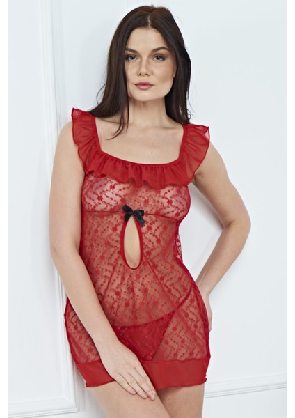 Kadın Şık Fantezi Elbise Gecelik Harness 3184 - Royaleks