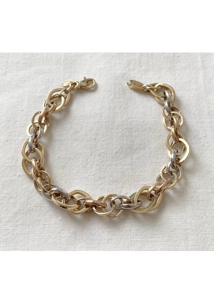 Üç Renk Spor Hallow Altın Bileklik fırsatları