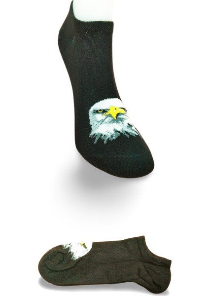 Siyah Beyaz Kartal Desenli Sportif Unisex Kısa Bilek Çorap Yazlık 1 Çift fiyatları