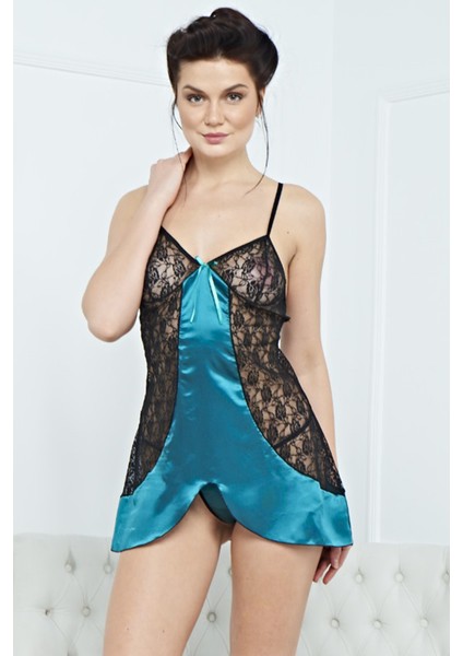 Kadın Şık Saten Gecelik Takım 3526 - Royaleks