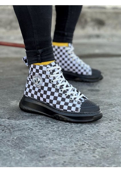 Damalı Erkek Yarım Bilek Casual Ayakkabı