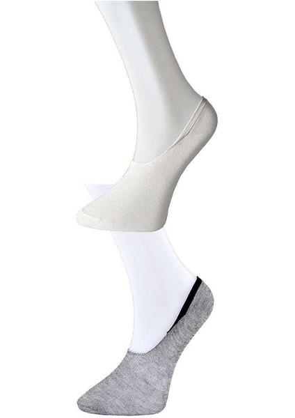 Gri ve Beyaz Kadın Babet Çorap 3 Çift fiyatları