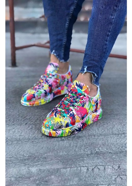 Çok Boyalı Erkek Casual Ayakkabı