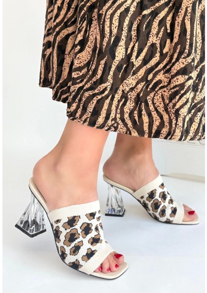 Evra Çita Triko Topuklu Terlik