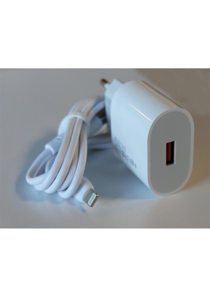 ELB07-USB-25WIOS Beyaz 25W USB Ev Şarj Kafa+ USB 1mt Lightning Kablo Qc4.0 Hızlı Şarj fırsatları