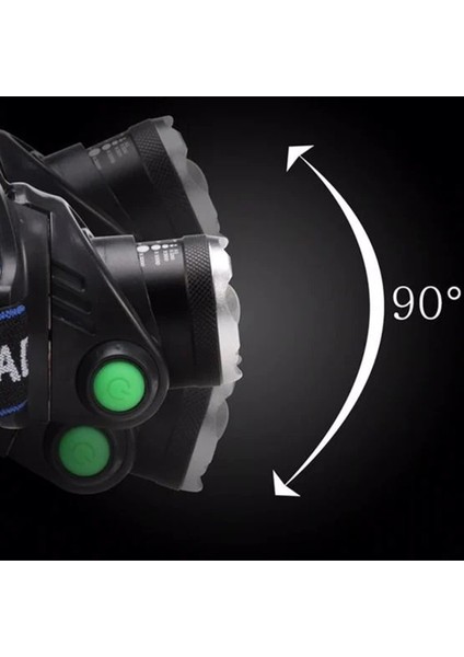 CT-9123 USB Şarjlı Poyraz Kafa 200LM IP44 Su Geçirmez Cob Dağ Gece Balıkçılık USB Şarjlı Beyaz Işık 6400K