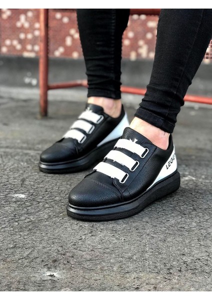 Bant Legend Kömür Beyaz Kalın Taban Casual Erkek Ayakkabı modelleri