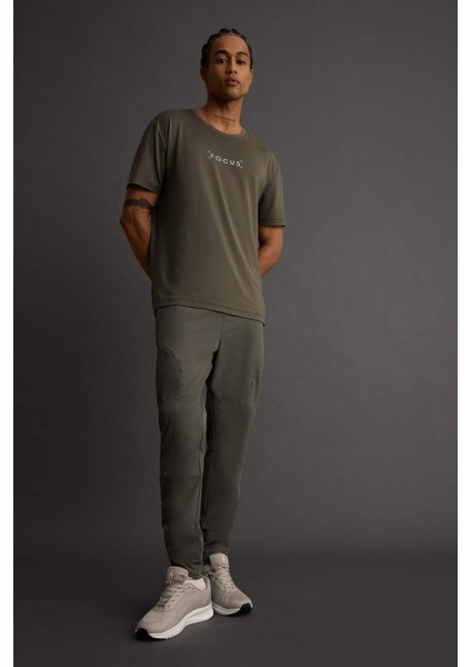 Fit Slim Fit Dar Kesim Çift Cepli Dokuma Jogger Eşofman Altı B2780AX25AU