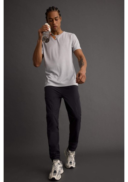 Fit Slim Fit Dar Kesim Çift Cepli Dokuma Jogger Eşofman Altı