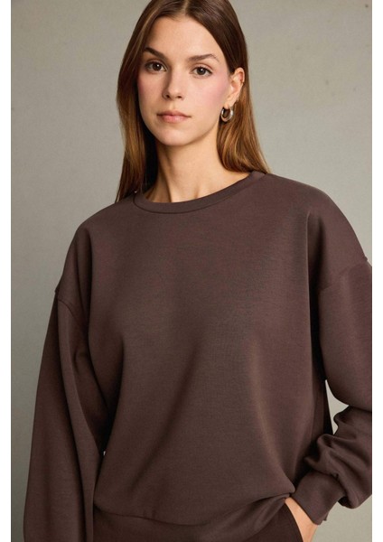 Bisiklet Yaka Modal Sweatshirt G2913AX25AU