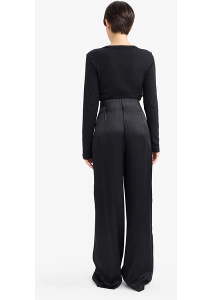 Regular Fit Cepli Bilek Boy Saten Pantolon G2965AX25AU