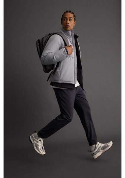 Fit Su İtici Rüzgar Geçirmez Regular Fit Dik Yaka Fermuarlı Cepli Kışlık Mont E9219AX25AU fiyatları