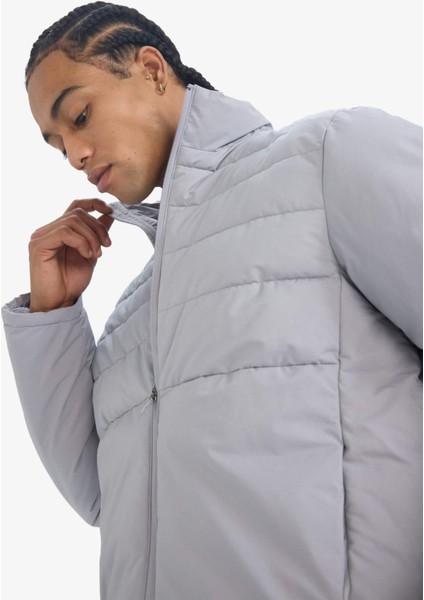 Fit Su İtici Rüzgar Geçirmez Regular Fit Dik Yaka Fermuarlı Cepli Kışlık Mont E9219AX25AU