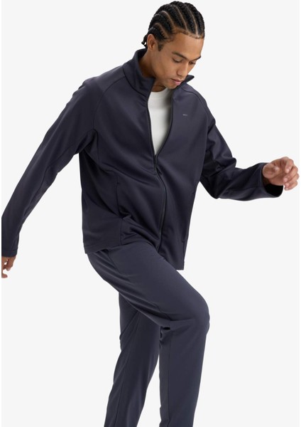 Fit Su İtici Slim Fit Dar Kesim Fermuarlı Softshell Mevsimlik Yağmurluk E9495AX25AU