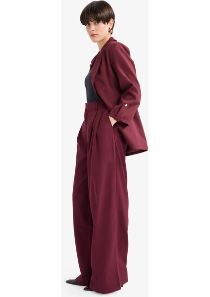 Wide Leg Çift Cepli Yüksek Bel Uzun Boy Pantolon F8213AX25AU modelleri