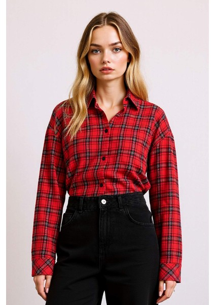 Coool Overshirt Fit Kareli Uzun Kollu Gömlek G0293AX25AU