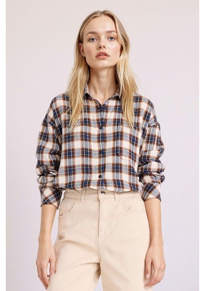 Coool Overshirt Fit Kareli Uzun Kollu Gömlek G0309AX25AU