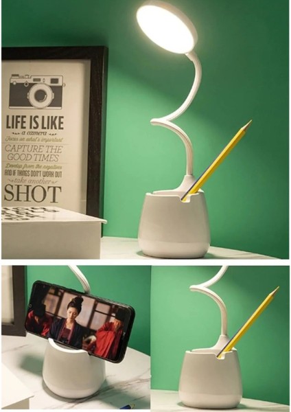 3 Modlu Kıvrımlı Bükülebilir Kalemlikli Masa Lambası modelleri