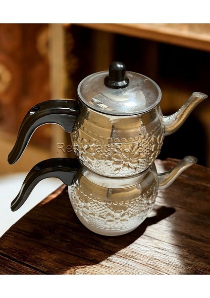 Motif Desenli Şık Kaliteli Alimünyum Çaydanlık Akıtmayan Damlatmayan Alimünyum Çaydanlık modelleri