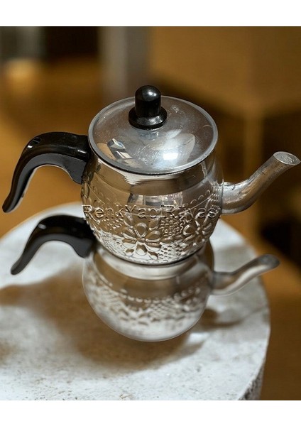 Motif Desenli Şık Kaliteli Alimünyum Çaydanlık Akıtmayan Damlatmayan Alimünyum Çaydanlık indirimleri