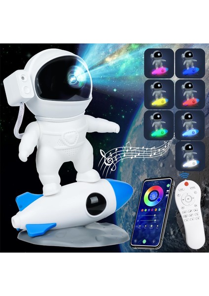 Astronot Galaxy Projector Star Gece Işığı Uzaktan, Bulutsör Projektör, Çocuk Yatak Odası Dekoru Için Uzay Arkadaşı Projektörü (Yurt Dışından) modelleri