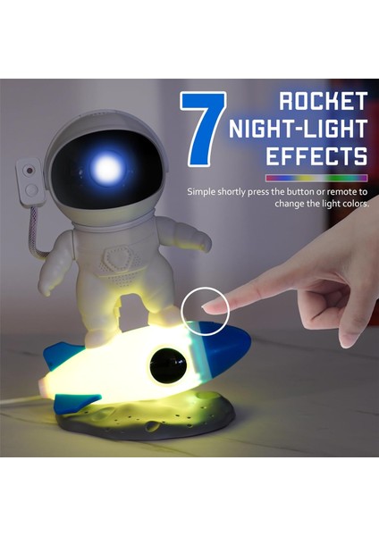 Astronot Galaxy Projector Star Gece Işığı Uzaktan, Bulutsör Projektör, Çocuk Yatak Odası Dekoru Için Uzay Arkadaşı Projektörü (Yurt Dışından) fırsatları