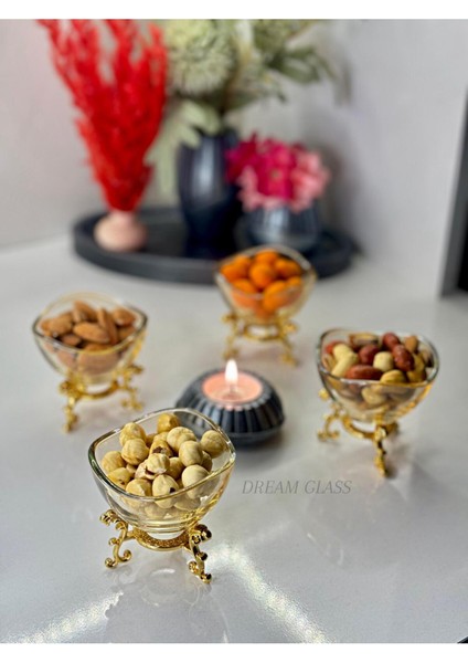 6 Kişilik Gold Dalgalı Lokumluk & Reçellik & Şekerlik modelleri
