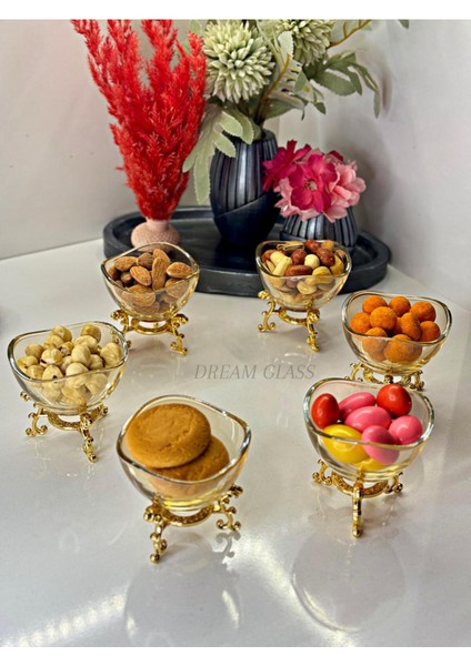 6 Kişilik Gold Dalgalı Lokumluk & Reçellik & Şekerlik indirimleri