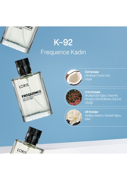 K-92 Frequence Parfume Edp 50ml Oryantal-Çiçek Kadın Parfüm fiyatları