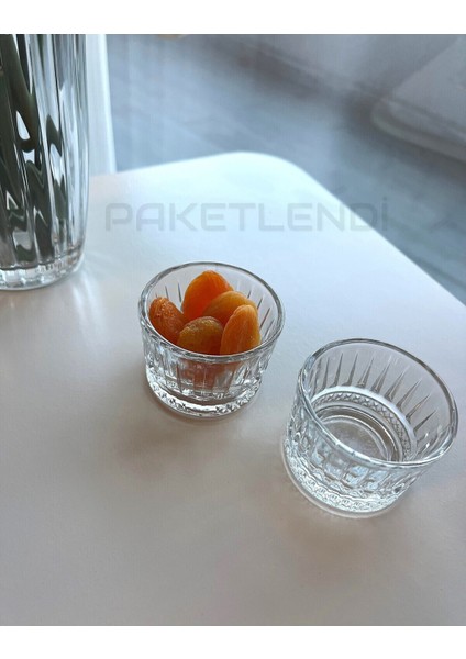 Oslo Elysia 6'lı Kahve Yanı Lokumluk Sunumluk Cam Kase Seti Mini Ikramlık Şekerlik, Reçellik, Sosluk fırsatları