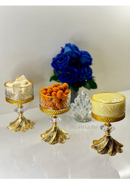 Gold Ayaklı Çok Amaçlı Tek Sunum Kase Seti fiyatları