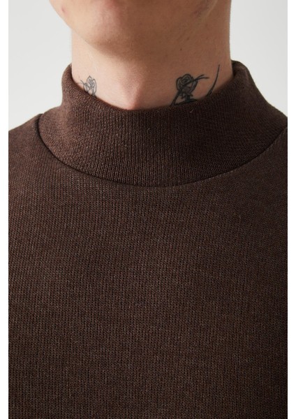 R-5849 Boğazlı Düz Örme Kazak Sweat fırsatları